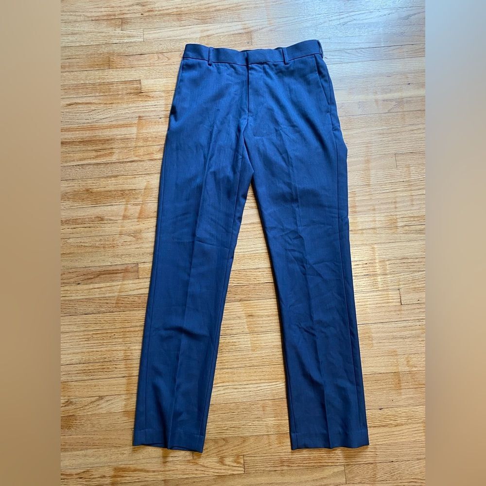 Van Heusen Men 28x32 Traveler Slim Fit Pants Blue